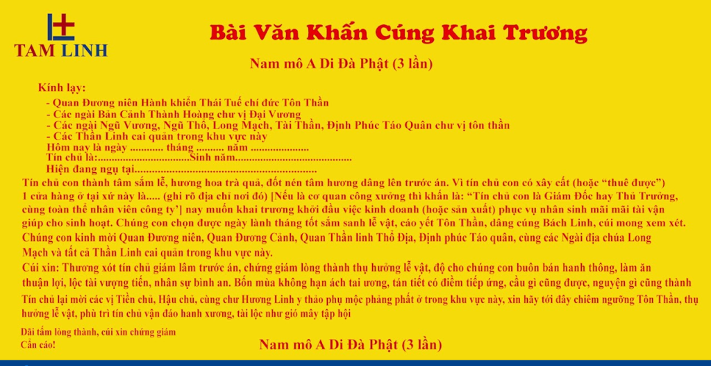 Văn Khấn Khai Trương Quán Ăn Chuẩn Cho Mọi Chủ Quán