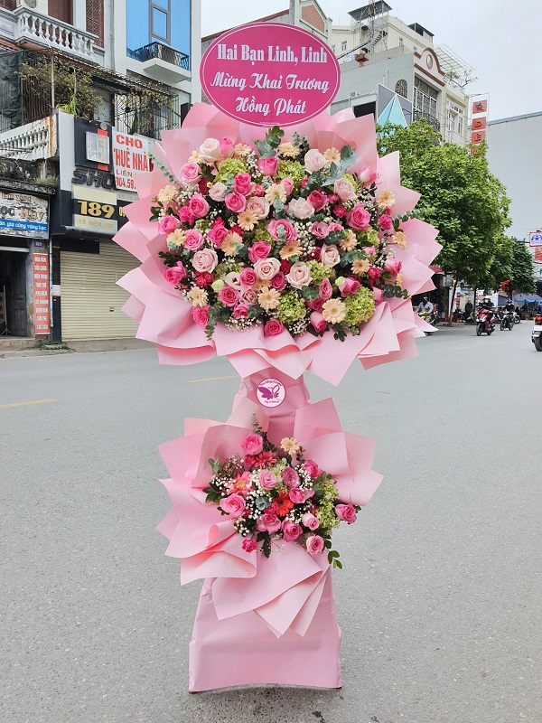 Lẵng hoa khai trương đẹp sang trọng