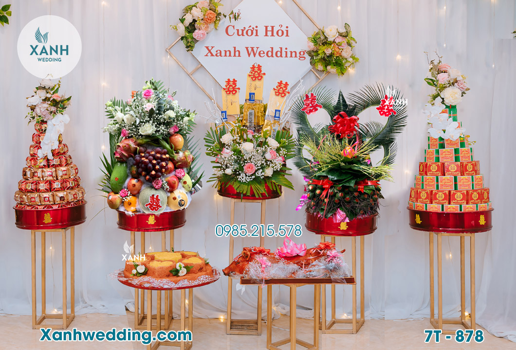 Tráp lễ ăn hỏi 7 lễ lớn xôi quay